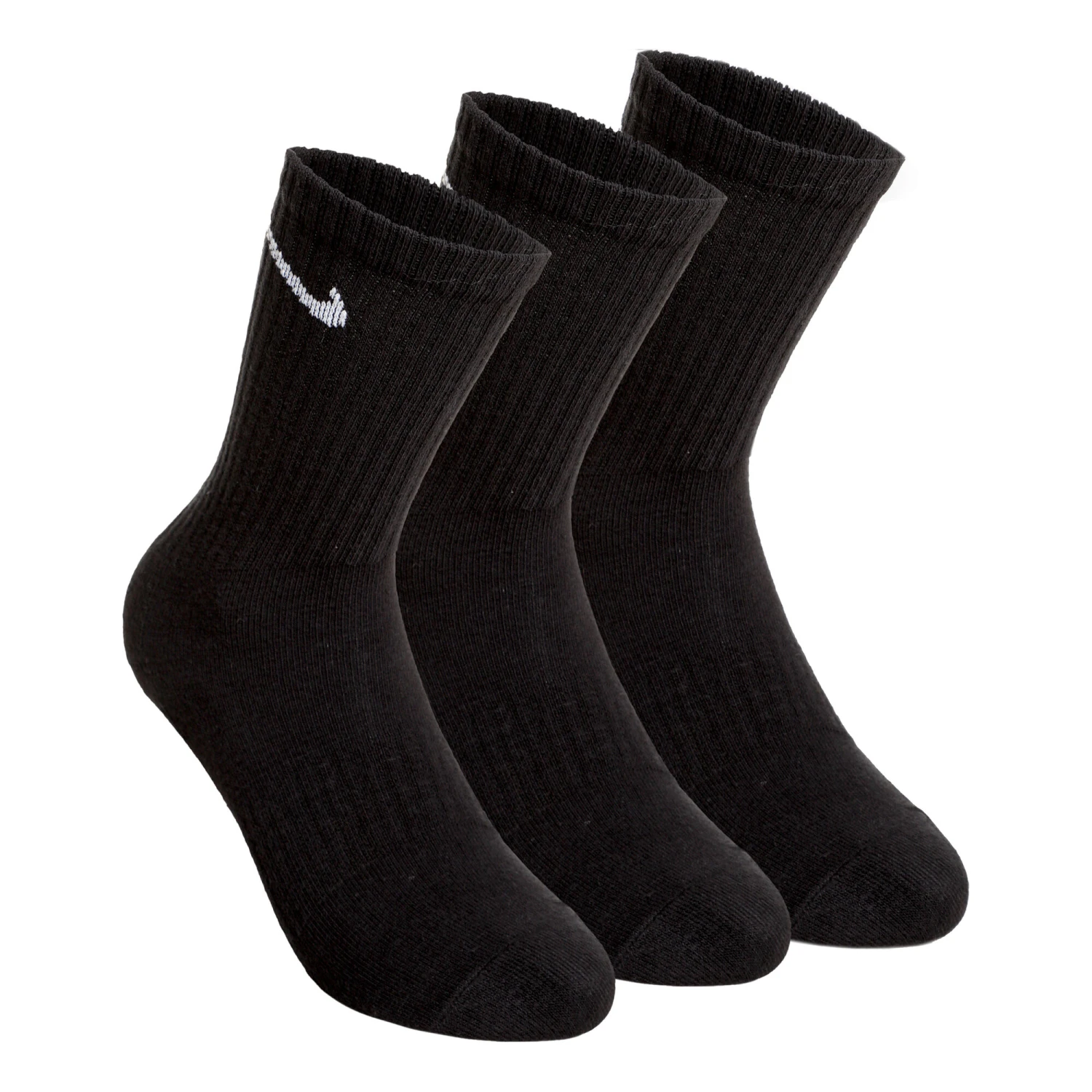 Nike Everyday Cush Crew Sports Socks 3 Pack - Black 3 Nike Everyday Cush Crew Sports Socks 3 Pack - Black