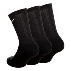 Nike Everyday Cush Crew Sports Socks 3 Pack - Black 8 Nike Everyday Cush Crew Sports Socks 3 Pack - Black -Padel Pro Shop 48897000 0 2