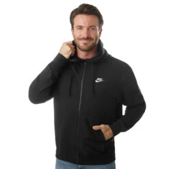 Nike Sportswear Club Zip Hoodie Men - Black, White 12 Nike Sportswear Club Zip Hoodie Men - Black, White -Padel Pro Shop 49459000 24