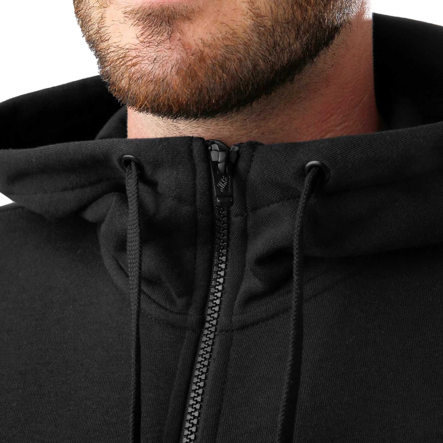 Nike Sportswear Club Zip Hoodie Men - Black, White 8 Nike Sportswear Club Zip Hoodie Men - Black, White - Image 6