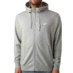 Nike Sportswear Club Zip Hoodie Men - Lightgrey, White