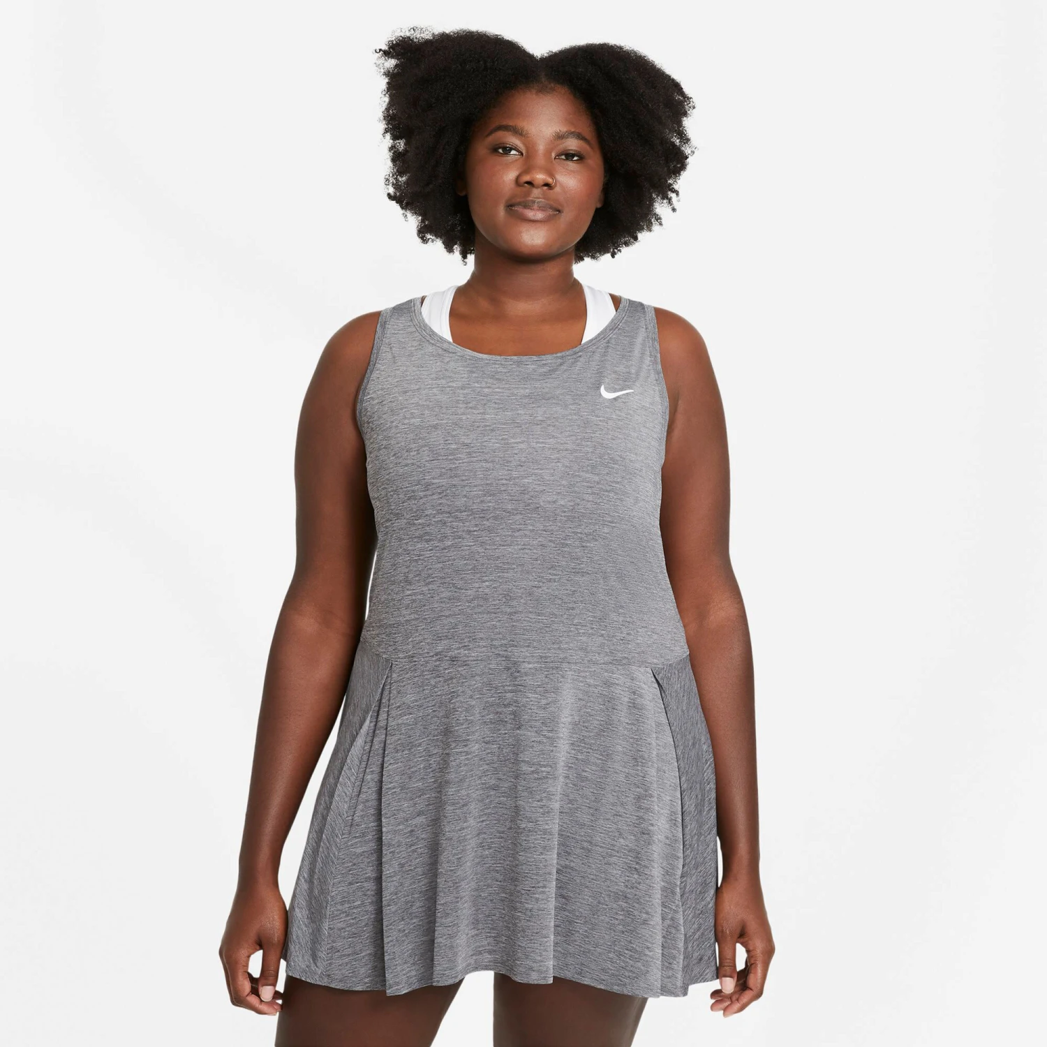 Nike Court Advantage Plus Size Dress Women - Lightgrey 5 Nike Court Advantage Plus Size Dress Women - Lightgrey - Image 3