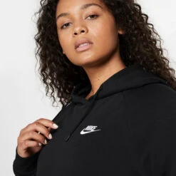 Nike Sportswear Essential Plus Size Hoody Women - Black, White -Padel Pro Shop 52330000 13