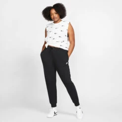 Nike Sportswear Essential Plus Size Training Pants Women - Black, White 14 Nike Sportswear Essential Plus Size Training Pants Women - Black, White -Padel Pro Shop 52335000 11