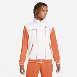 Nike Court Heritage Training Jacket Men - White, Orange -Padel Pro Shop 55272000 10
