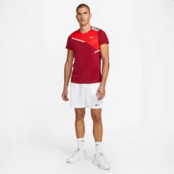 Nike Court Dry Slam T-Shirt Men - Red, Orange -Padel Pro Shop 55276000 13
