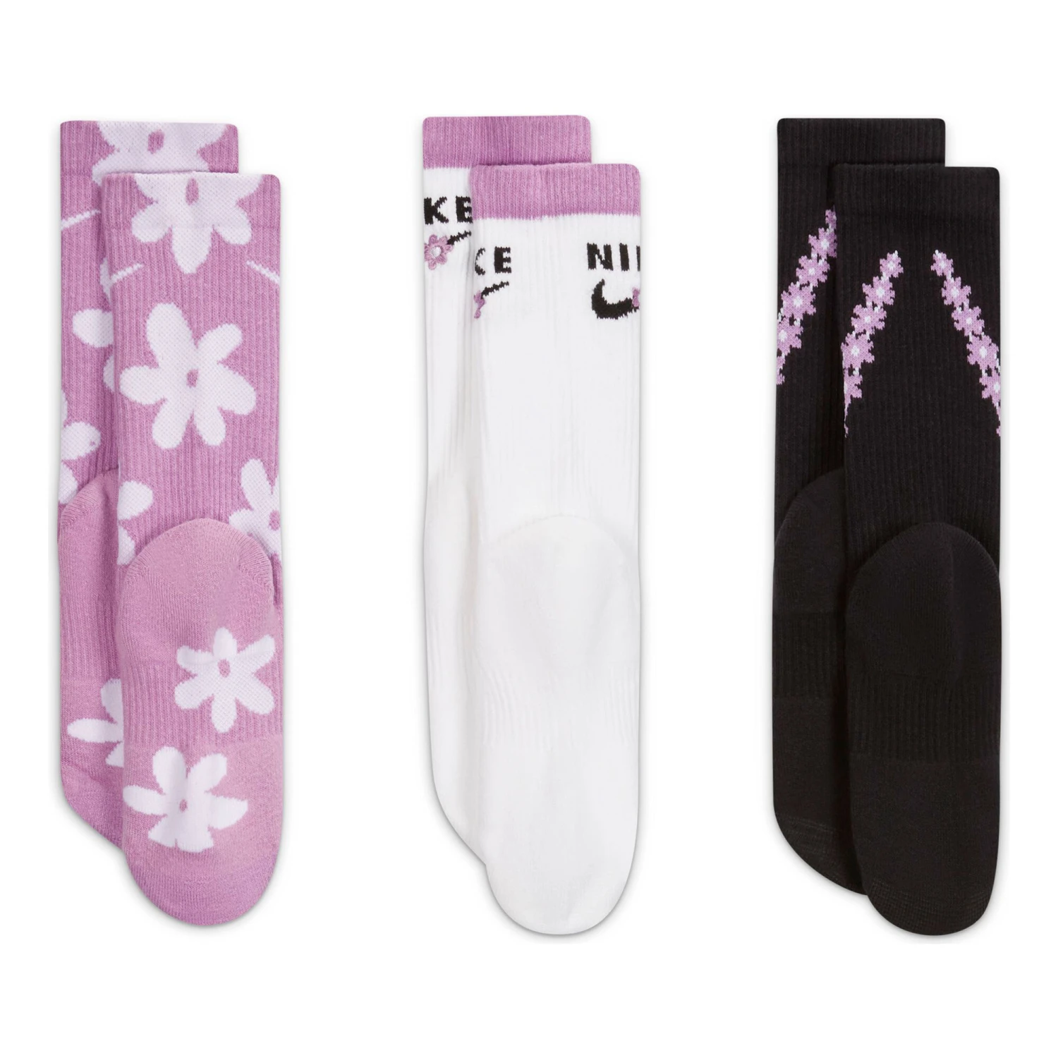Nike Everyday Plus Tennis Socks 3 Pack - Multicoloured 5 Nike Everyday Plus Tennis Socks 3 Pack - Multicoloured - Image 3