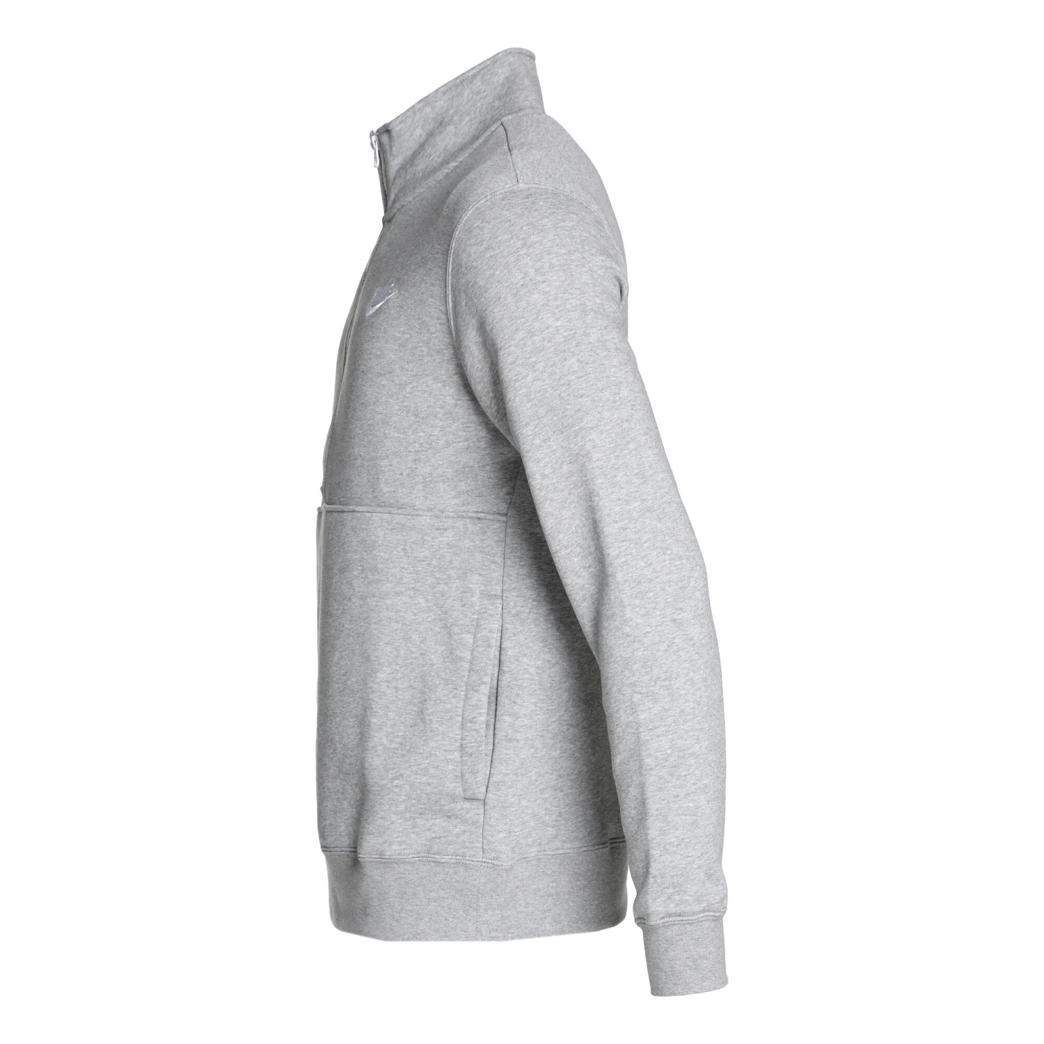 Nike Club Brushed Back Half-Zip Sweatshirt Men - Lightgrey 4 Nike Club Brushed Back Half-Zip Sweatshirt Men - Lightgrey - Image 2