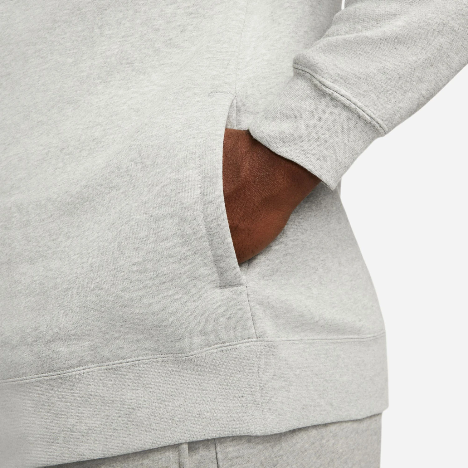 Nike Club Brushed Back Half-Zip Sweatshirt Men - Lightgrey 7 Nike Club Brushed Back Half-Zip Sweatshirt Men - Lightgrey - Image 5