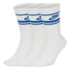Nike Sportswear Essential Crew Sports Socks 3 Pack - White, Blue -Padel Pro Shop 56010000 000