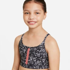 Nike Dri-Fit Icon Indy All Over Print Sports Bras Kids - Black, White -Padel Pro Shop 56075000 17