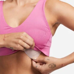 Nike Dri-Fit Indy Plunge Cutout Sports Bras Women - Pink -Padel Pro Shop 56696000 17