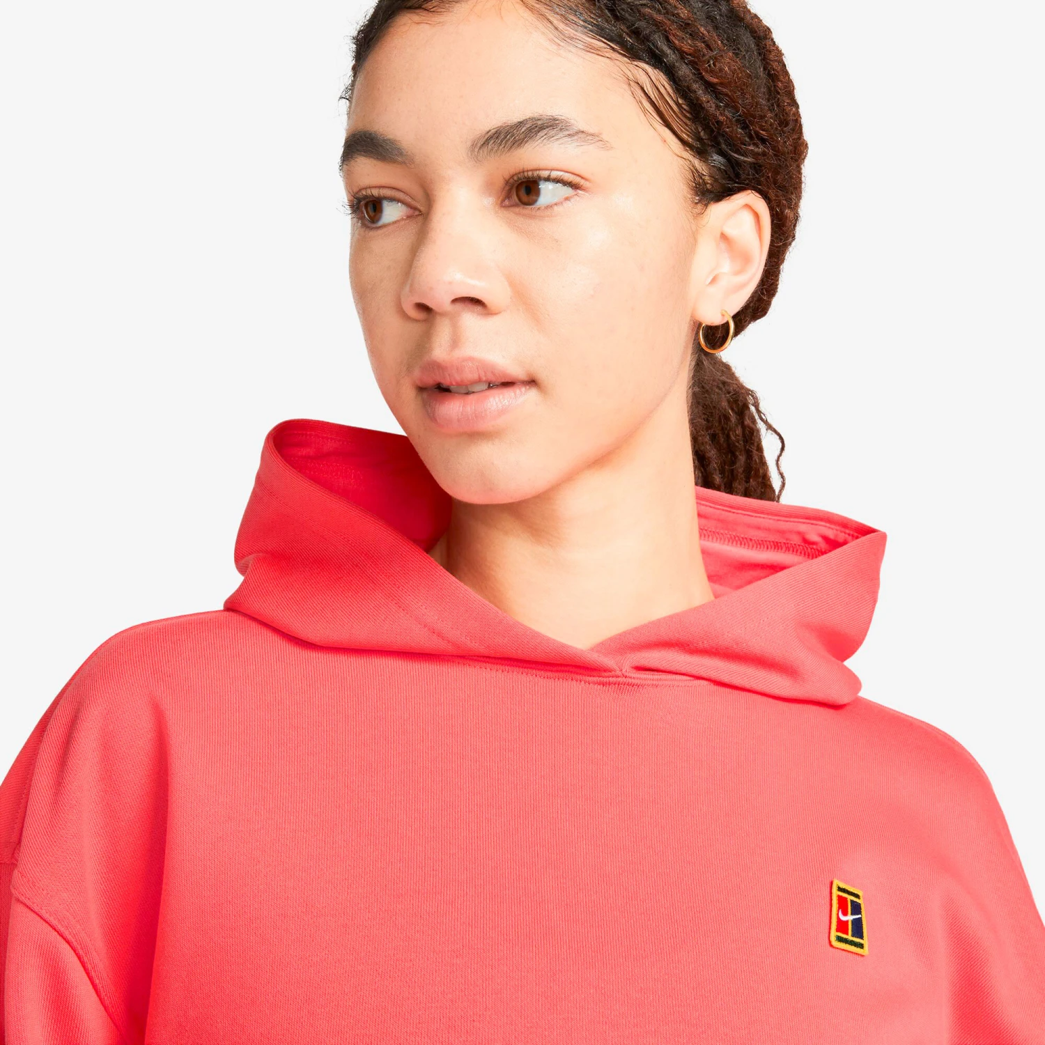 Nike Dri-Fit Court Heritage Fleece Hoody Women - Coral 10 Nike Dri-Fit Court Heritage Fleece Hoody Women - Coral - Image 8