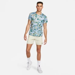 Nike Dri-Fit Advantage Court Print T-Shirt Men - Light Blue, Multicoloured -Padel Pro Shop 57139000 15